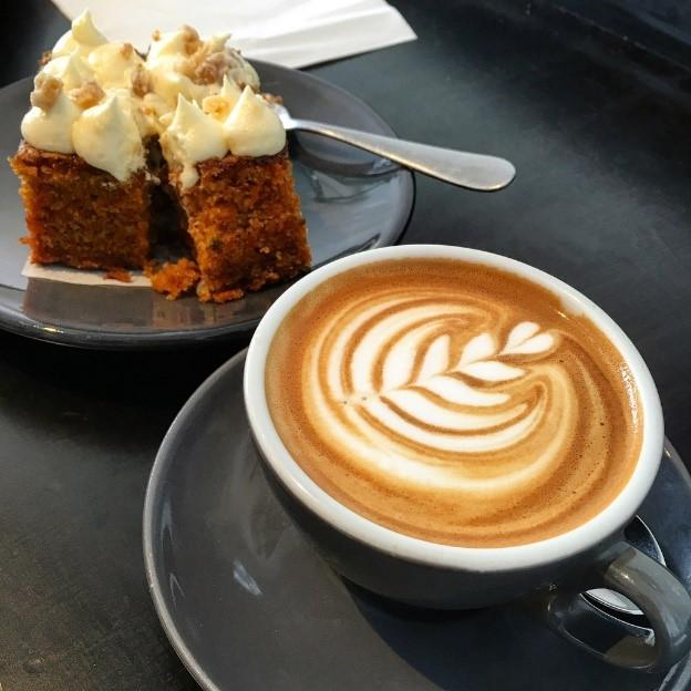 Coffee and a slice of Cake
