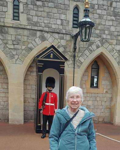 Kath with a beefeater