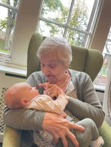 Resident with baby